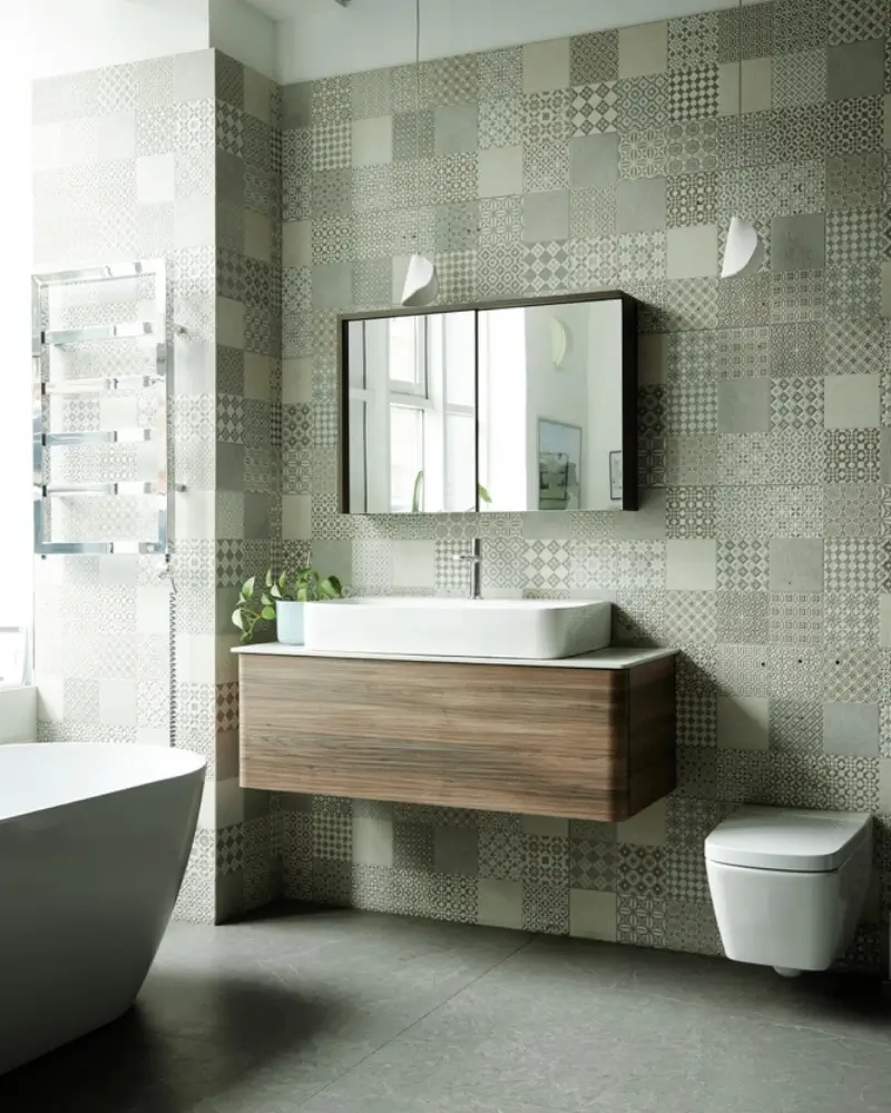 floating vanity small bath remodel ideas